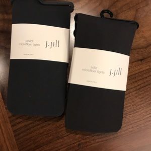 J.Jill Black Tights Dark Charcoal